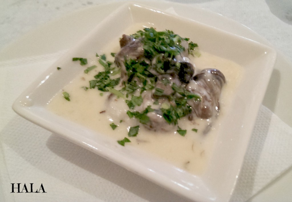 Escargots With Garlic Cream