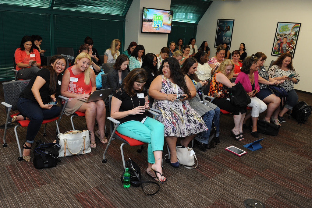 TEEN BEACH 2 - "Teen Beach 2" stars Chrissie Fit and Jordan Fisher participate in a Mom blogger event to celebrate the movie's June 26, 2015 premiere. (Disney Channel/Valerie Macon) MOM BLOGGERS