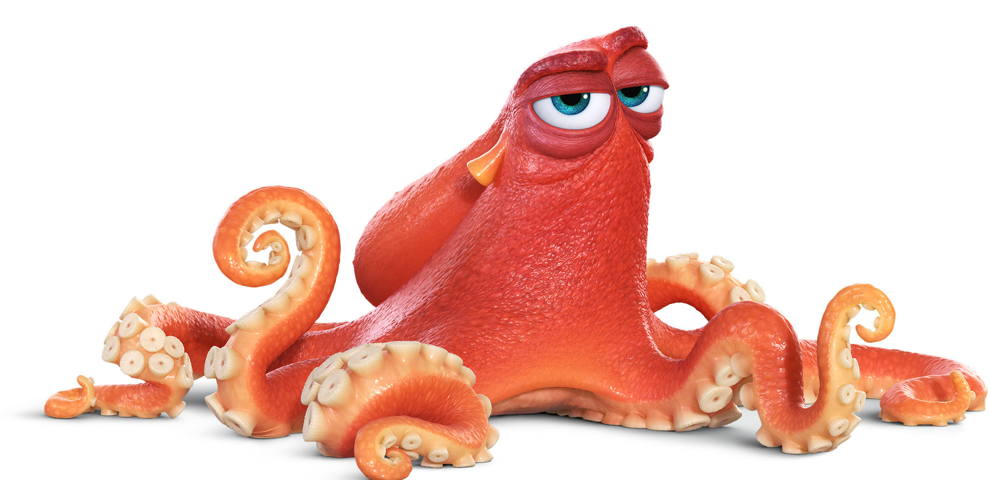 FINDING DORY - HANK (voice of Ed O’Neill) is an octopus. Actually, he’s a “septopus”: he lost a tentacle—along with his sense of humor—somewhere along the way. But Hank is just as competent as his eight-armed peers. An accomplished escape artist with camouflaging capabilities to boot, Hank is the first to greet Dory when she finds herself in the Marine Life Institute. But make no mistake: he’s not looking for a friend. Hank is after one thing—a ticket on a transport truck to a cozy Cleveland facility where he’ll be able to enjoy a peaceful life of solitude. ©2016 Disney•Pixar. All Rights Reserved.