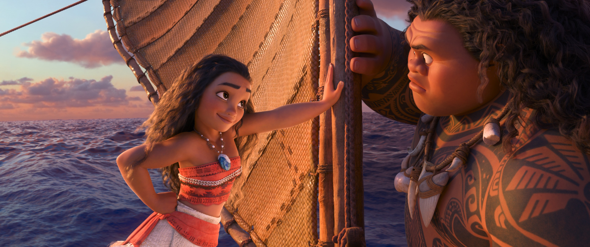 Tenacious teenager Moana (voice of Auliʻi Cravalho) recruits a demigod named Maui (voice of Dwayne Johnson) to help her become a master wayfinder and sail out on a daring mission to save her people. Directed by the renowned filmmaking team of Ron Clements and John Musker, produced by Osnat Shurer, and featuring music by Lin-Manuel Miranda, Mark Mancina and Opetaia Foa‘i, “Moana” sails into U.S. theaters on Nov. 23, 2016. ©2016 Disney. All Rights Reserved.