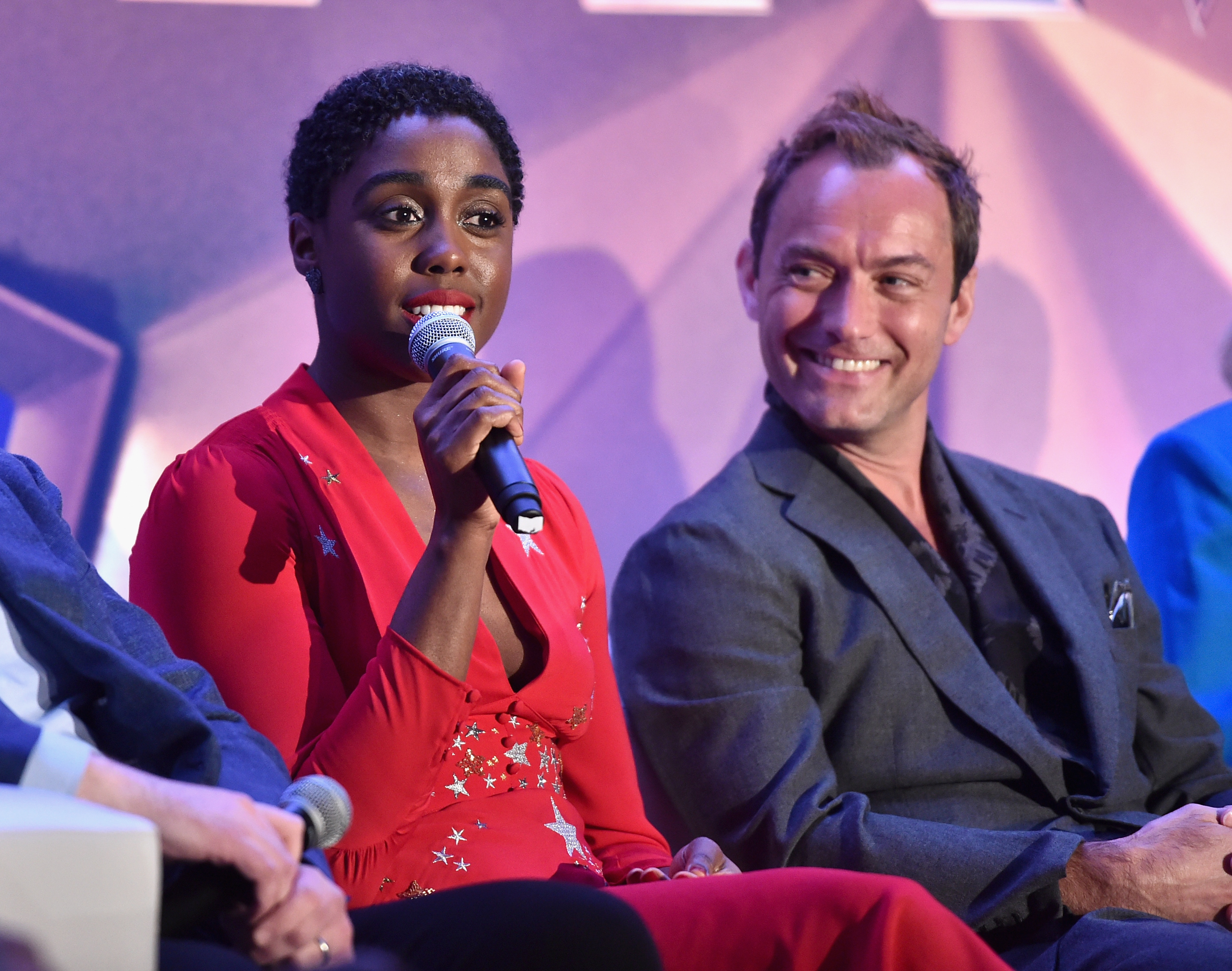  Actors Lashana Lynch & and Jude Law 