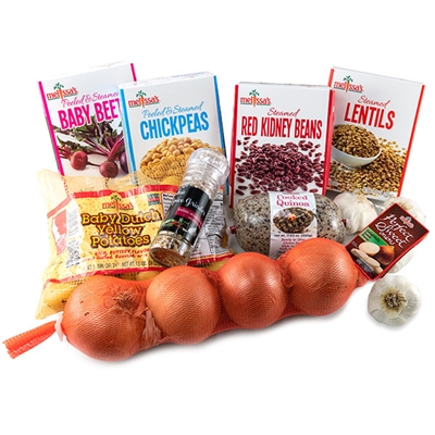 Melissa's Produce Standard Pantry Box: Lentils, Kidney Beans, chickpeas, baby beets