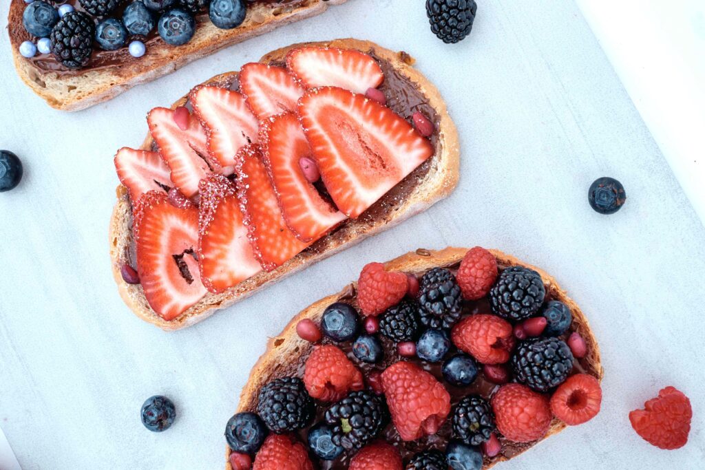 Red, Rye, and Blue Berry Toast