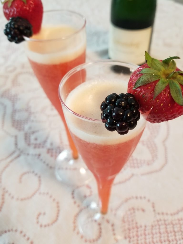 Berry Mimosas for Mother's Day