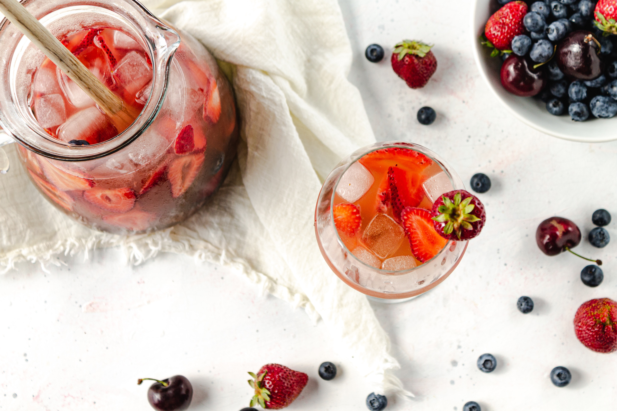 Red, White & Blueberry Sangria!