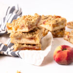 Summer Peach Crumble Bars