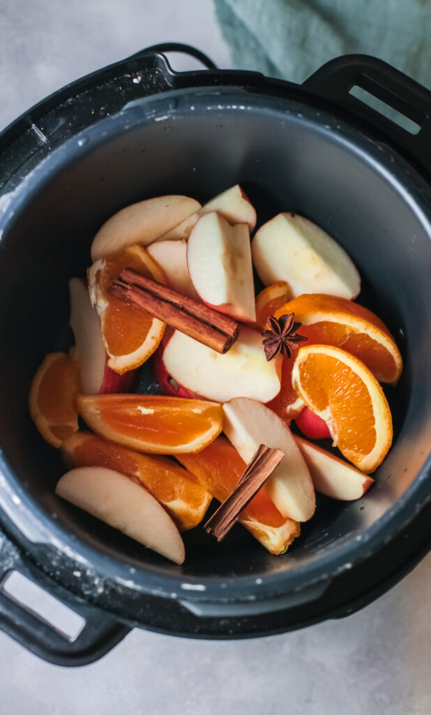 Instant Pot Apple Cider Process 
