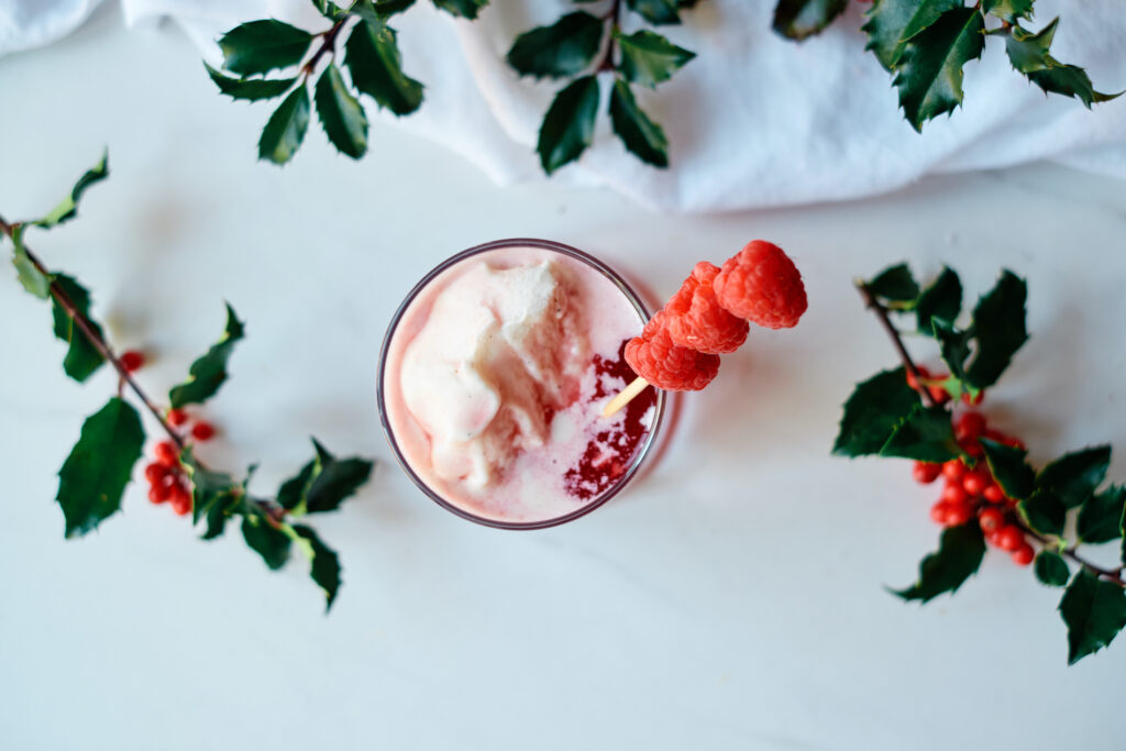 Raspberry Float Drink