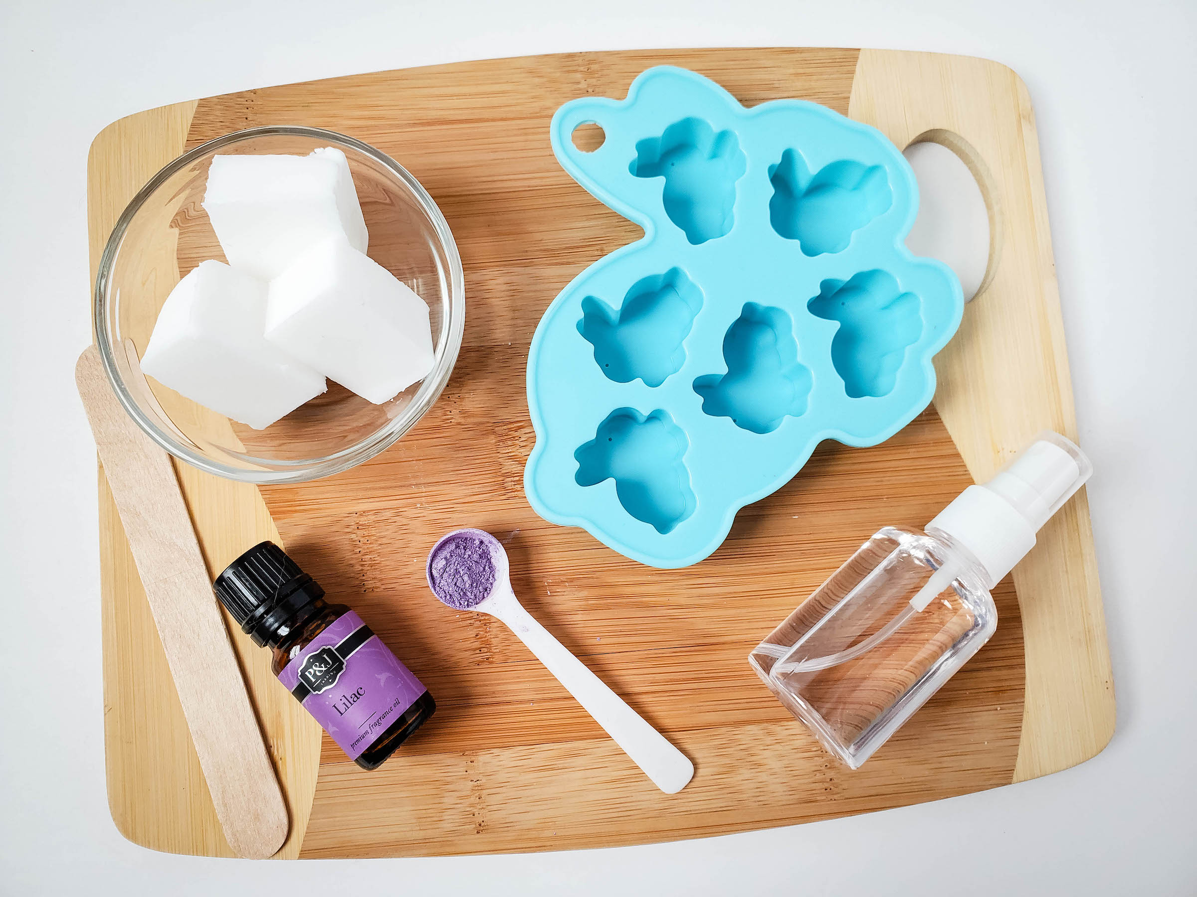 Lilac Bunny Soap Materials