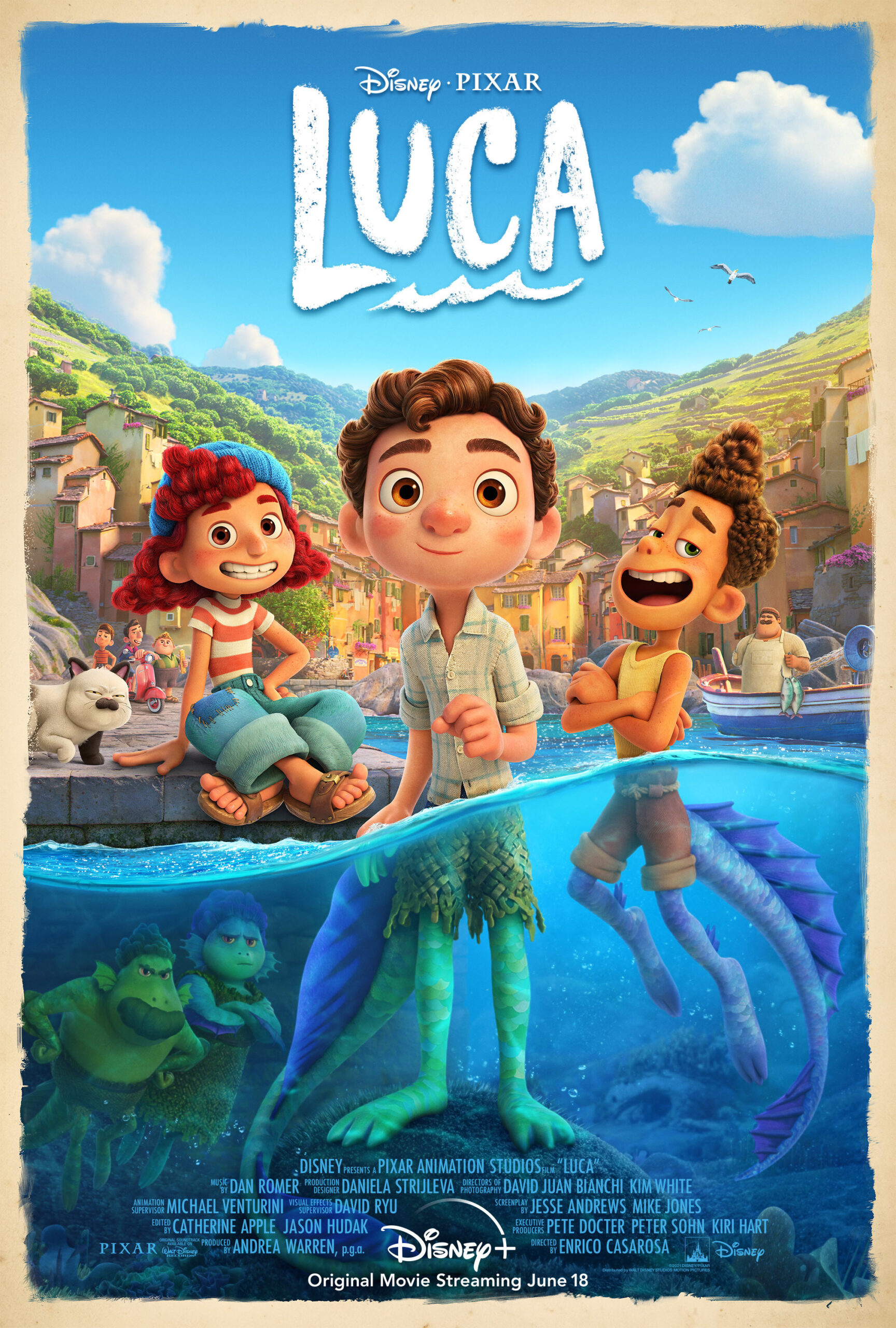 Disney and Pixar’s “Luca” will debut exclusively on Disney+ on June 18, 2021. This is an adorable family movie for summer