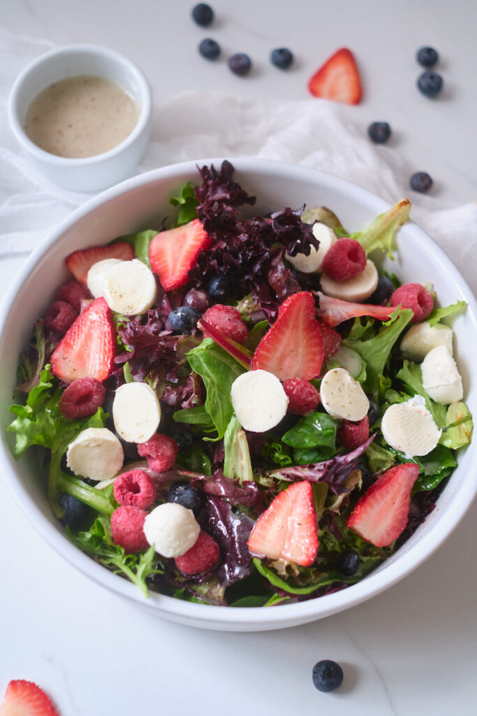 Triple Berry Salad and Lemon Poppyseed Dressing