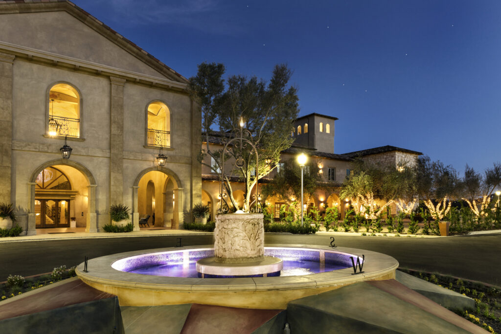 Allegretto Vineyard Resort at night