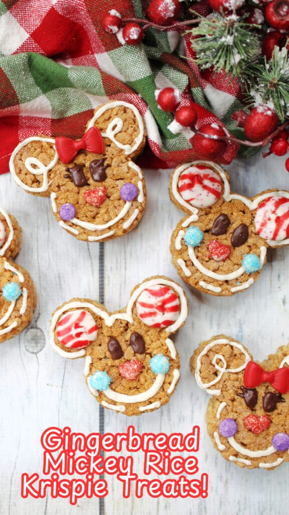 Gingerbread Mickey Rice Krispie Treats! 🎄✨