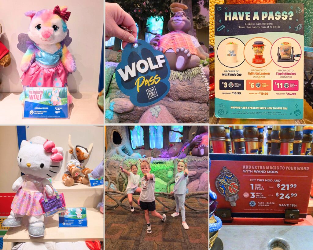 Family adventures at Great Wolf Lodge with attractions for all ages using the Wolf Pass.